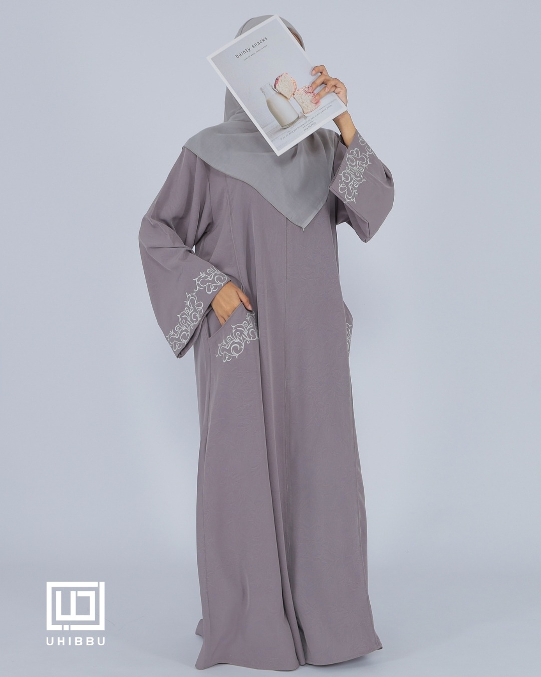 UHIBBU Malika Abaya Embroidery