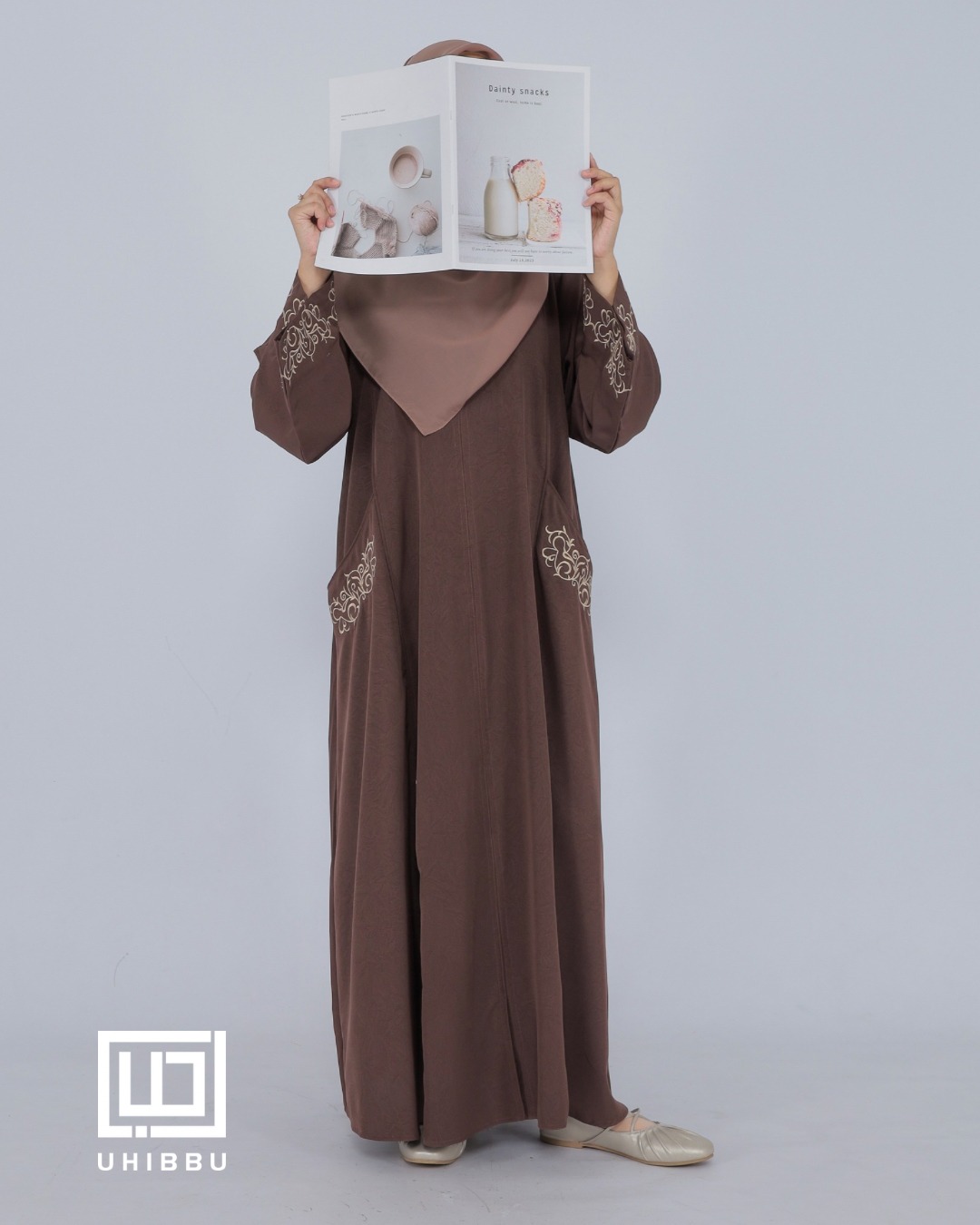 UHIBBU Malika Abaya Embroidery