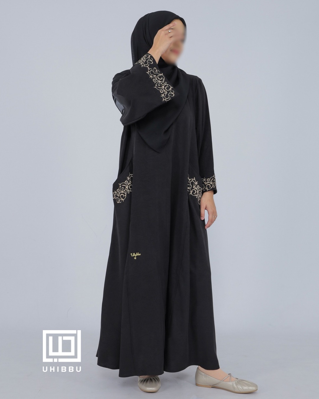 UHIBBU Malika Abaya Embroidery