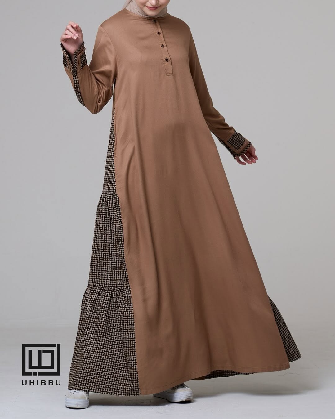 Gamis Monokrom Houndstooth
