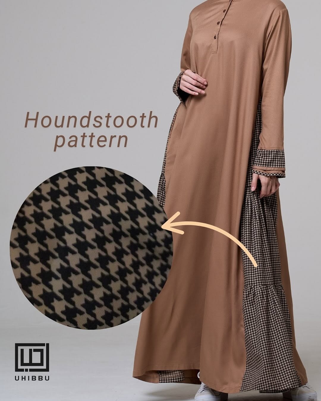 Gamis Monokrom Houndstooth