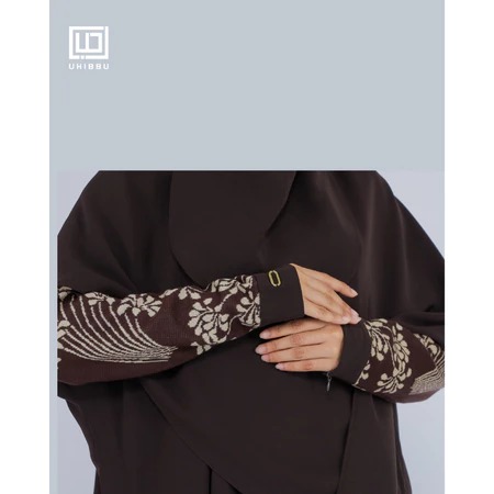 UHIBBU MEERA Flo Gamis Semi Batwing Mazen Anti UV x Premium Soft Knit