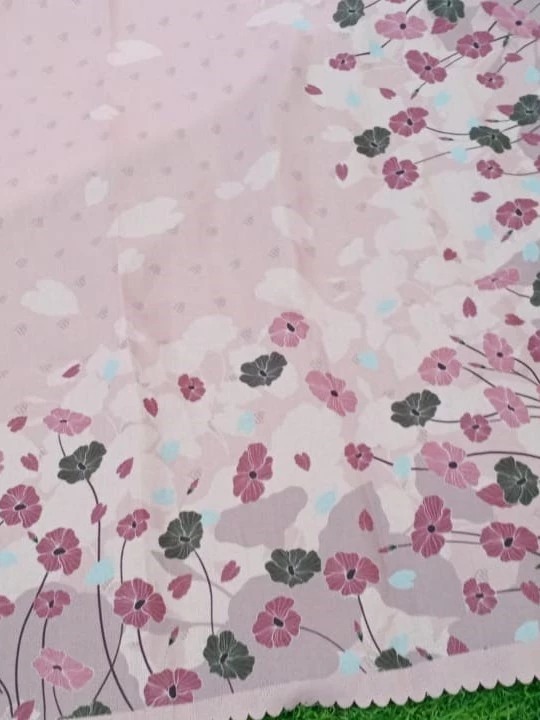 Set Gamis Silk Floral & Hijab voal