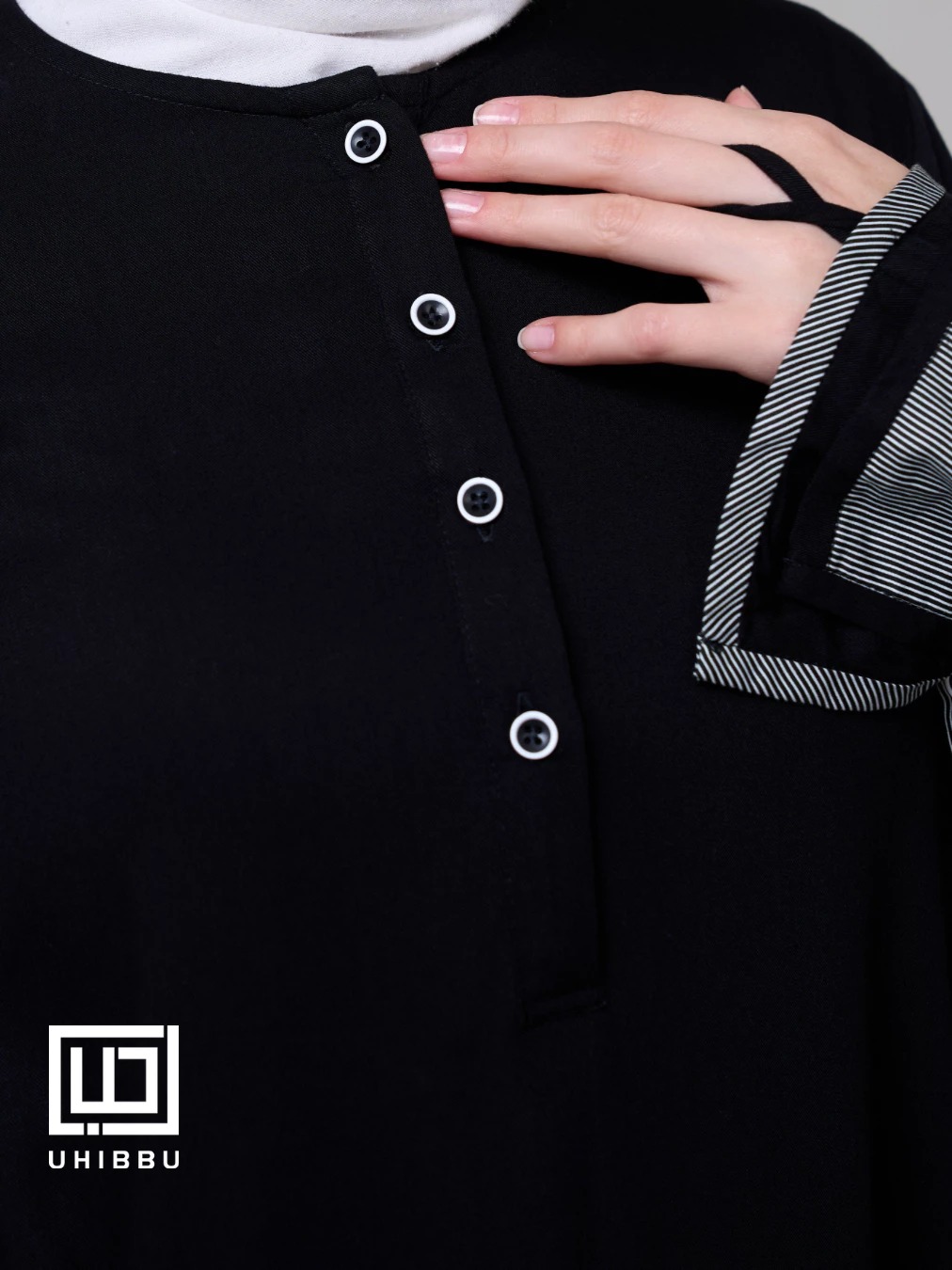Gamis Monokrom Houndstooth