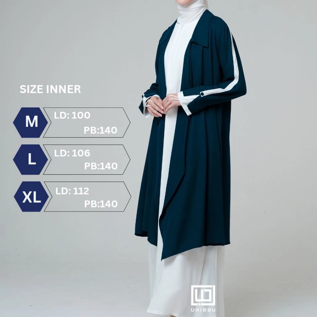 Uhibbu Safa Set Gamis 2in1 inner Outer
