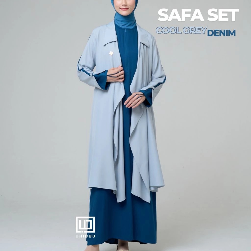 Uhibbu Safa Set Gamis 2in1 inner Outer