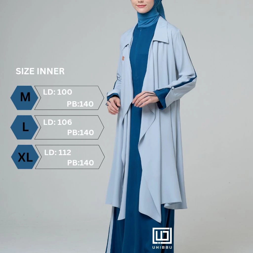 Uhibbu Safa Set Gamis 2in1 inner Outer