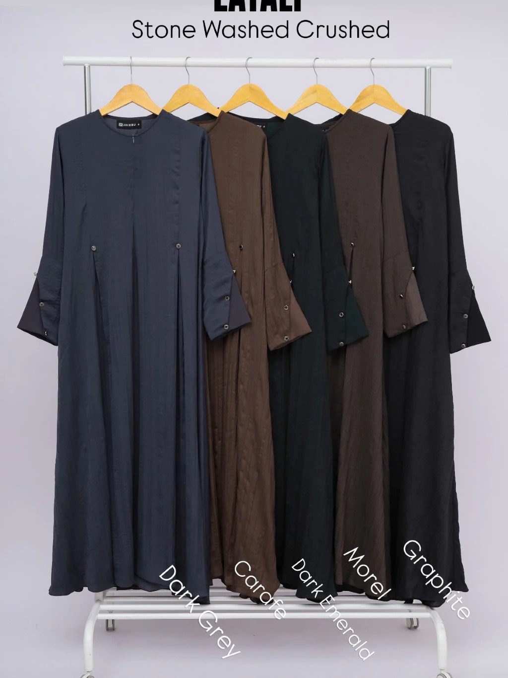 UHIBBU Gamis LAYALI - Stone Washed x Mazen