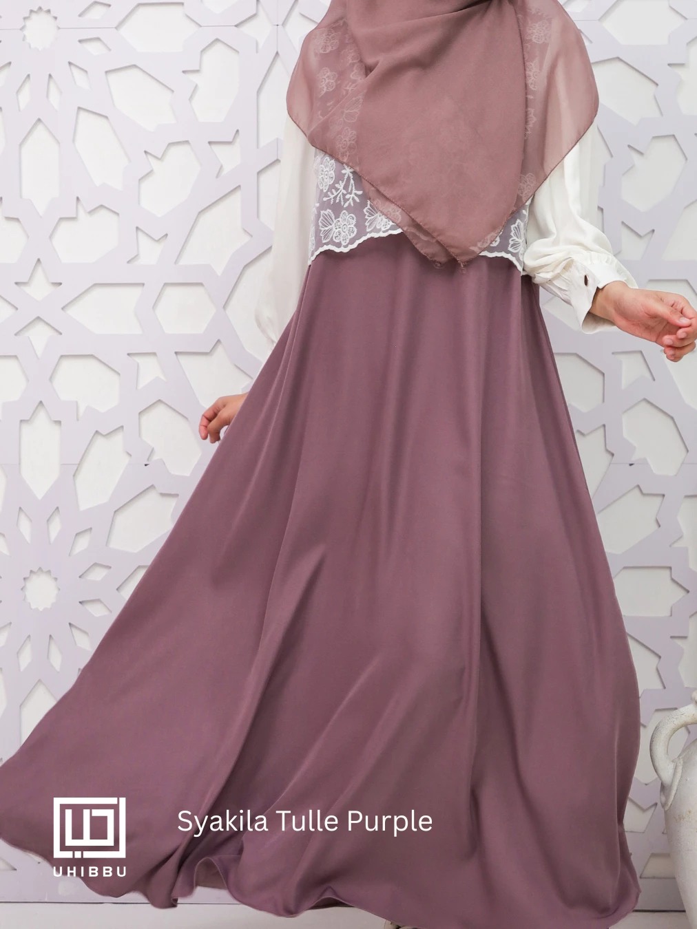 Uhibbu Syakila Tulle Gamis Overall Inner Style
