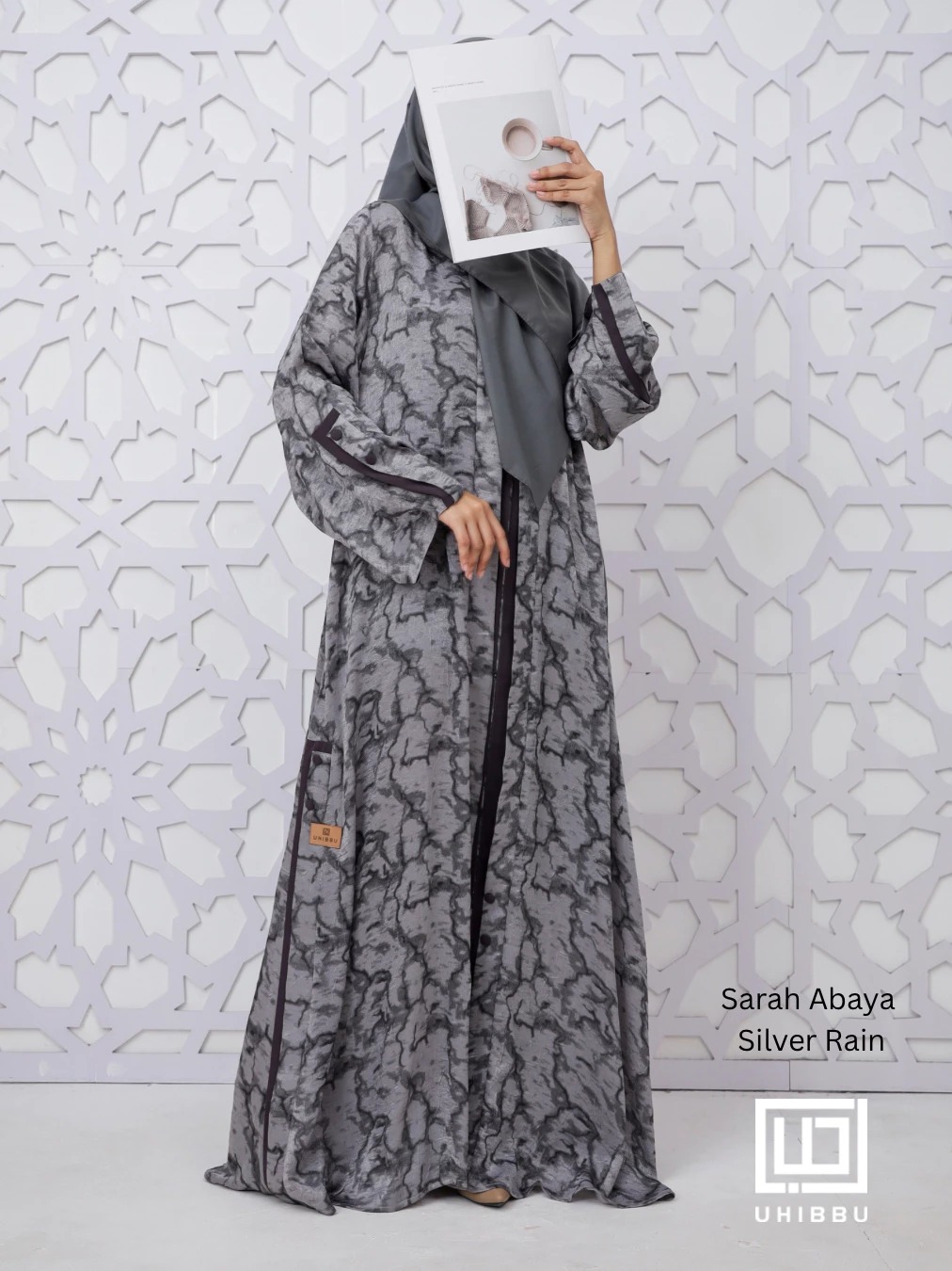 Uhibbu Abaya Sarah - Textured Crashed Polyester