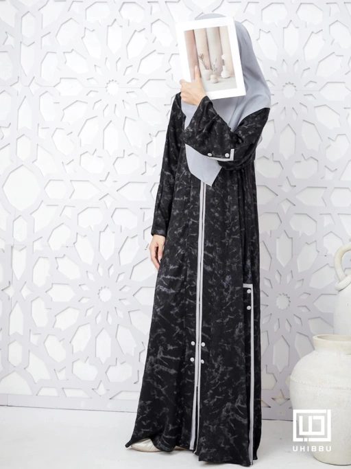 Image of Uhibbu Abaya Sarah - Textured Crashed Polyester