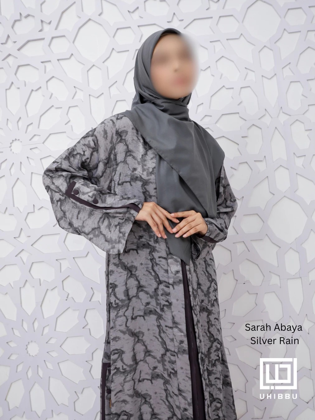 Uhibbu Abaya Sarah - Textured Crashed Polyester