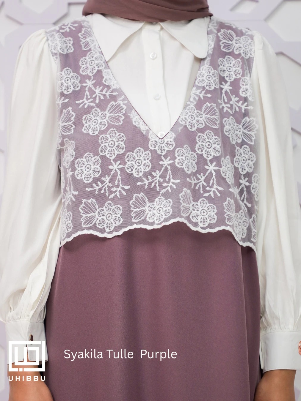 Uhibbu Syakila Tulle Gamis Overall Inner Style