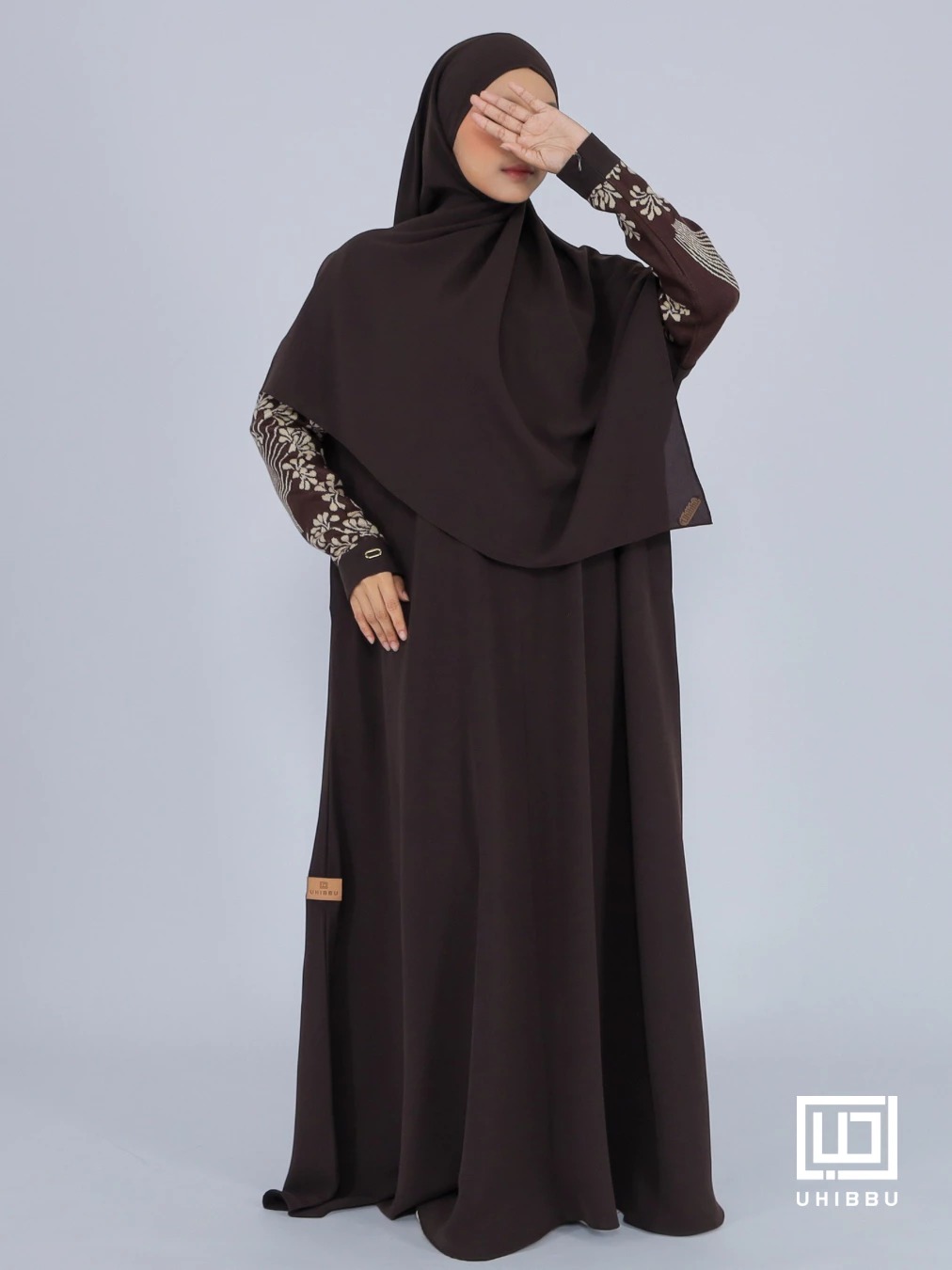 UHIBBU MEERA Flo Gamis Semi Batwing Mazen Anti UV x Premium Soft Knit
