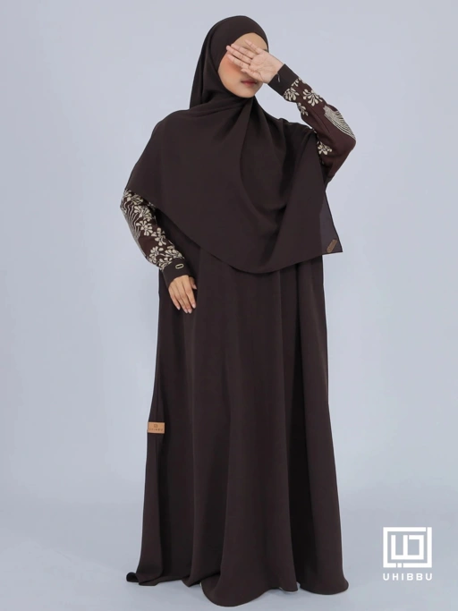 Image of UHIBBU MEERA Flo Gamis Semi Batwing Mazen Anti UV x Premium Soft Knit