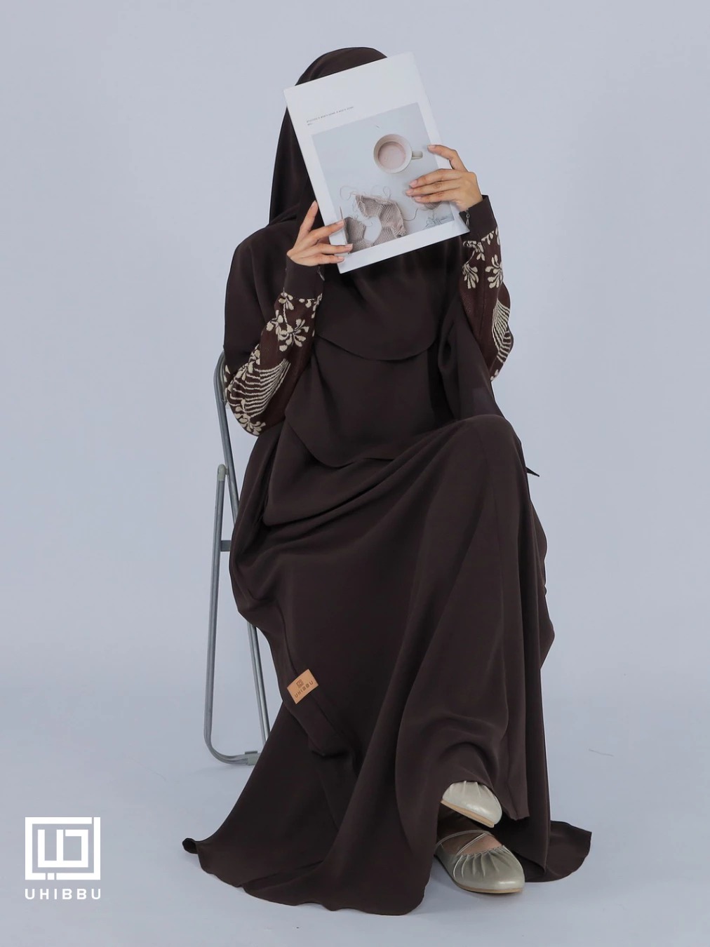 UHIBBU MEERA Flo Gamis Semi Batwing Mazen Anti UV x Premium Soft Knit