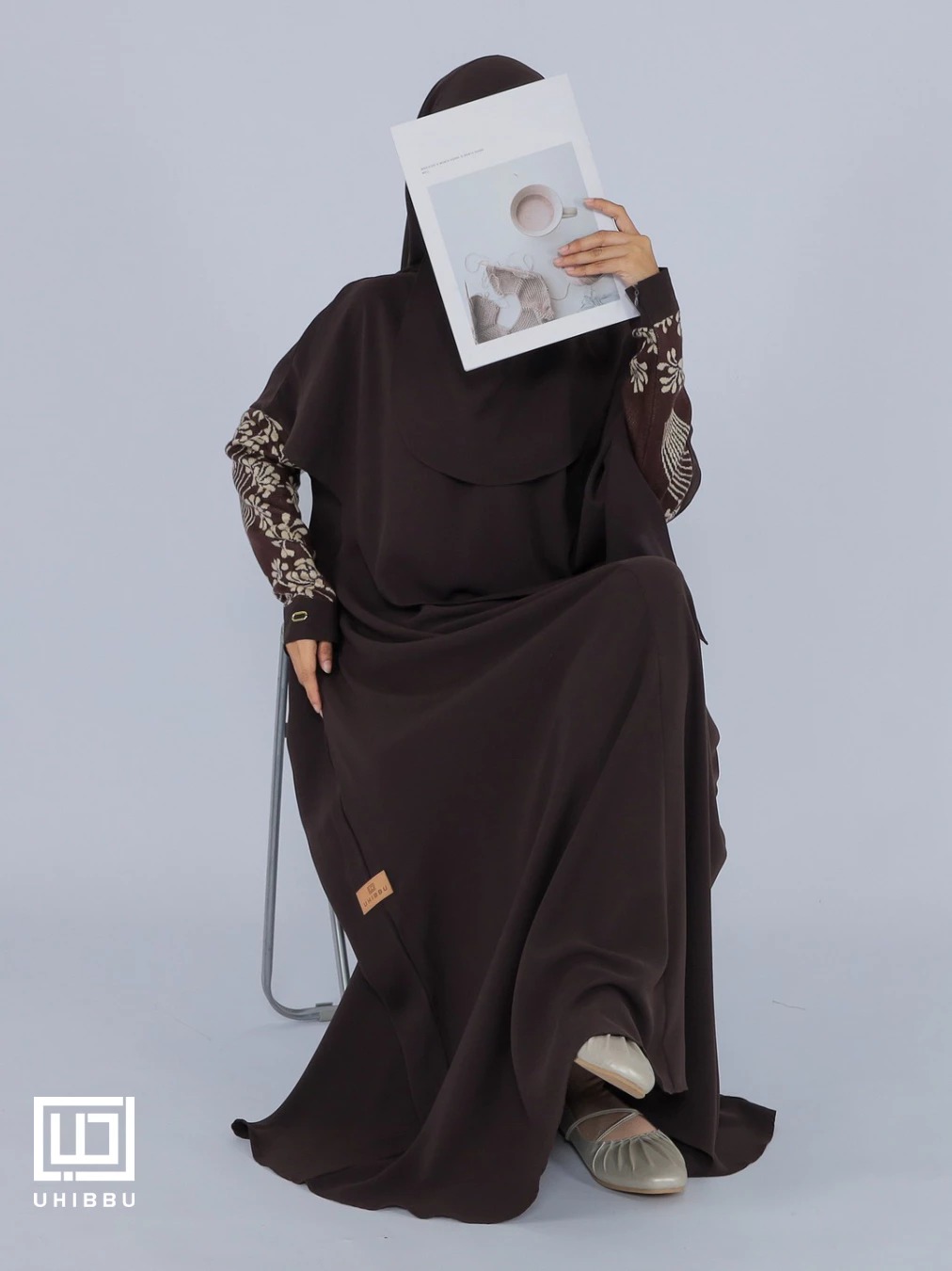 UHIBBU MEERA Flo Gamis Semi Batwing Mazen Anti UV x Premium Soft Knit