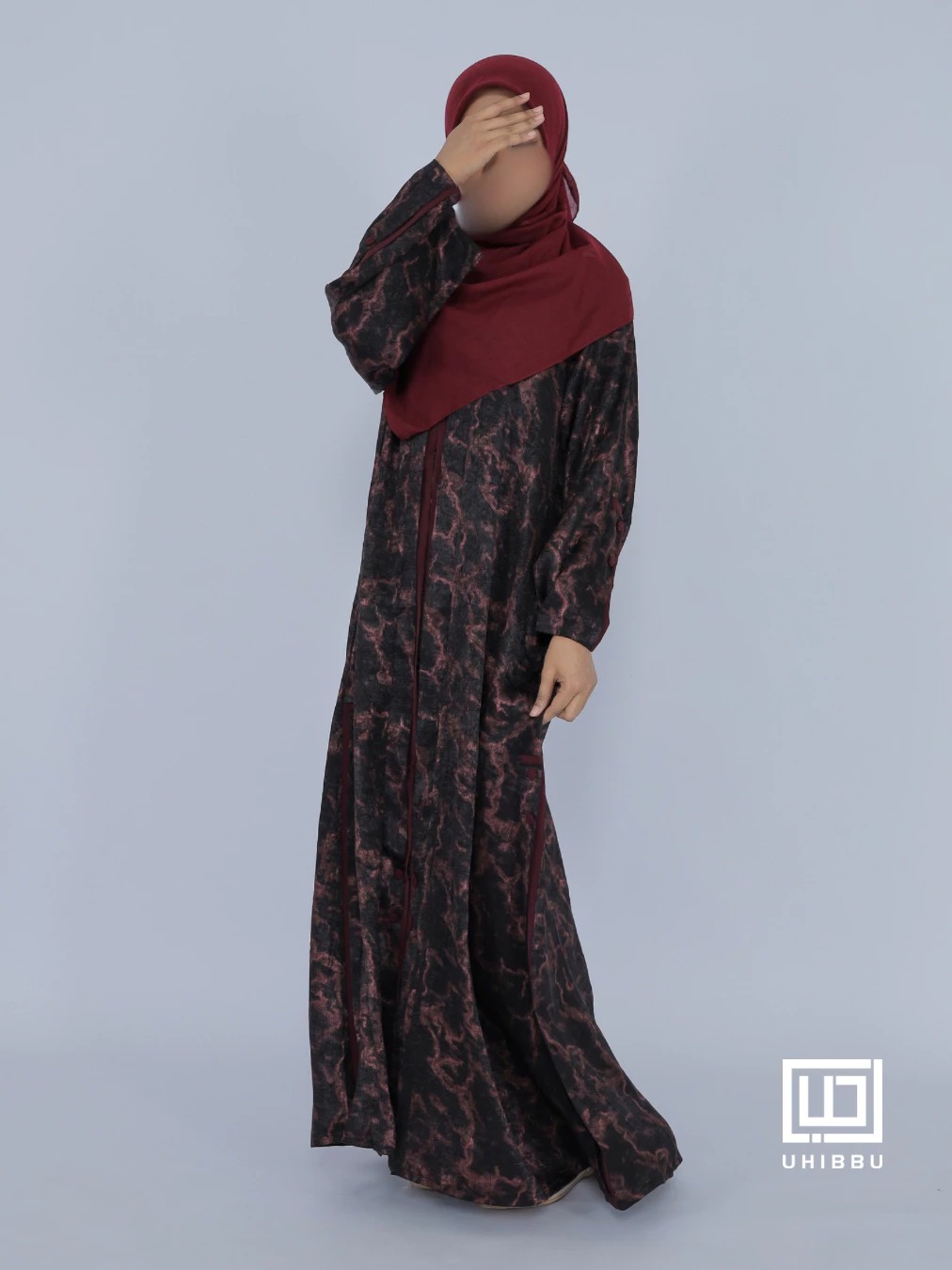 Uhibbu Abaya Sarah - Textured Crashed Polyester