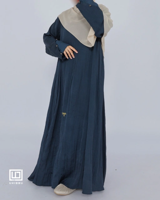 UHIBBU Gamis LAYALI | Abstract Pleats | Silk Polyester