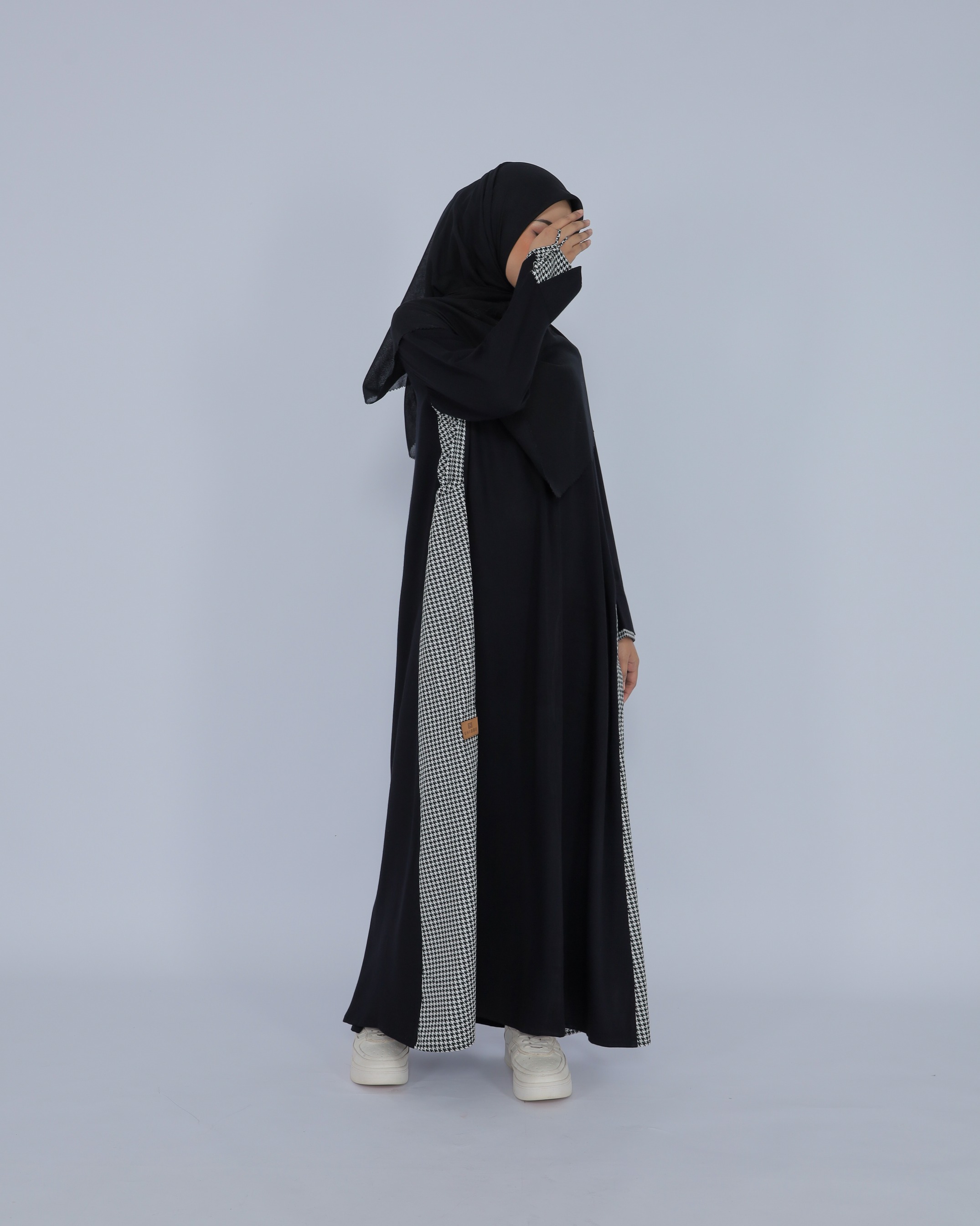 UHIBBU Gamis Monograf | Seri Rayon Twill x Katun Jepang Houndstooth