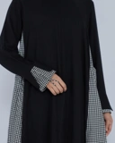 UHIBBU Gamis Monograf | Seri Rayon Twill x Katun Jepang Houndstooth
