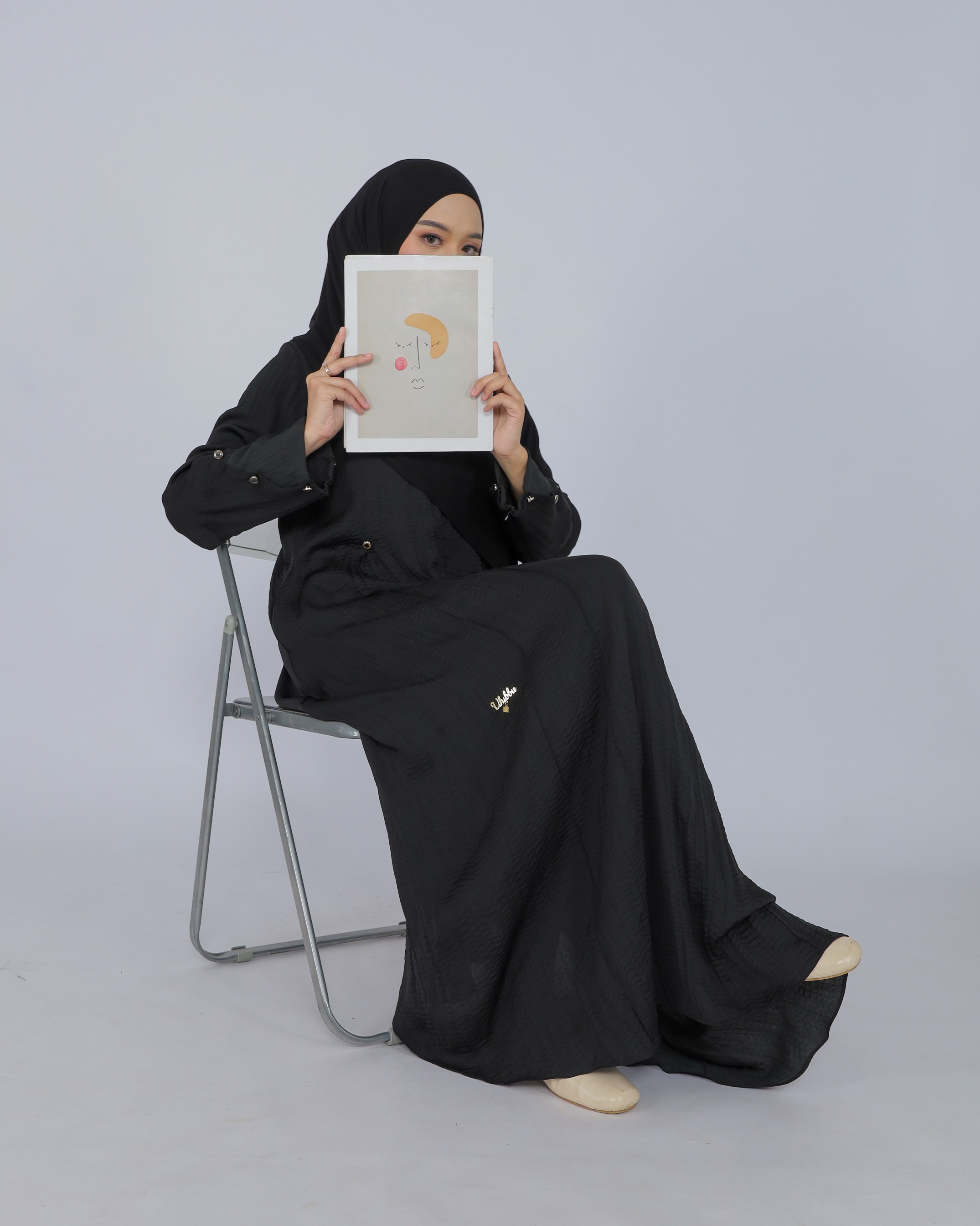 UHIBBU Gamis LAYALI | Abstract Pleats | Silk Polyester