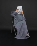 UHIBBU QIRA Loose Texture Abaya