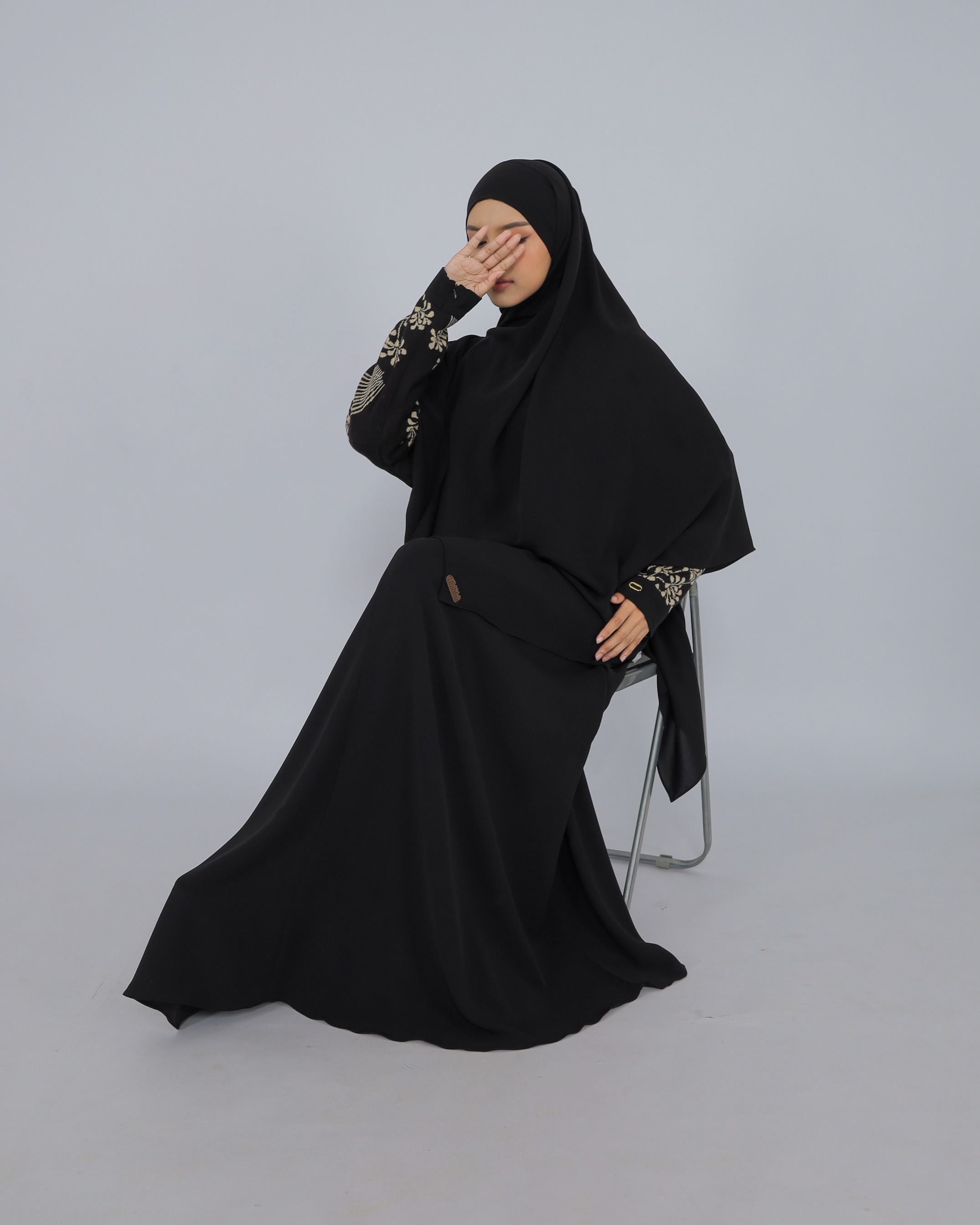 UHIBBU-MEERA Flo Gamis Semi Batwing Mazen Anti UV x Premium Soft Knit