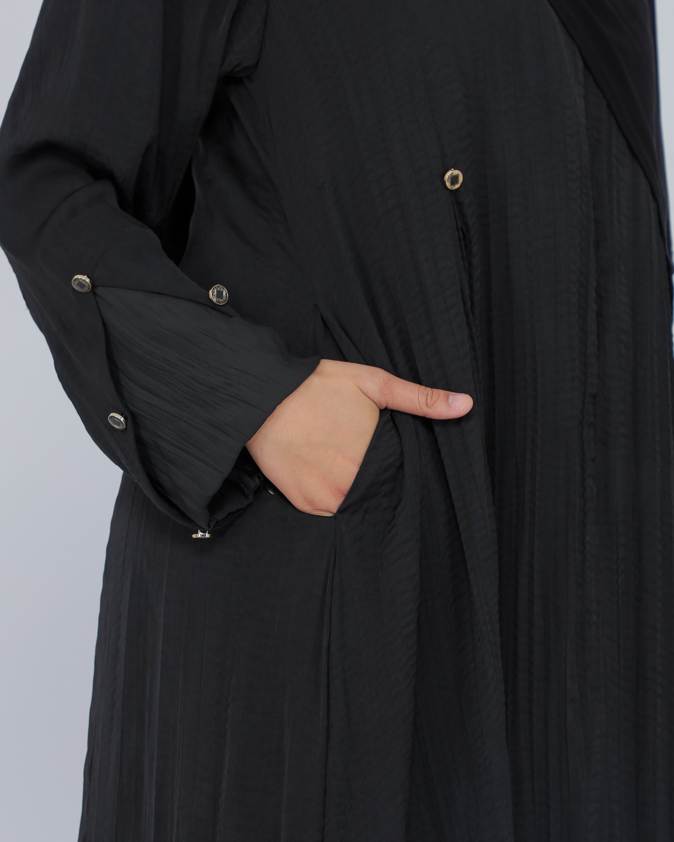 UHIBBU Gamis LAYALI | Abstract Pleats | Silk Polyester