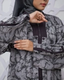 Uhibbu Abaya Sarah - Textured Crashed Polyester