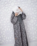 Uhibbu Abaya Sarah - Textured Crashed Polyester