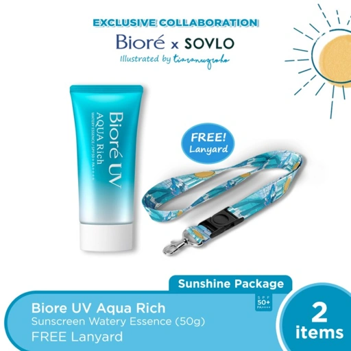 Image of [Biore x SOVLO] Biore UV Aqua Rich Sunscreen Watery Essence SPF50 50gr