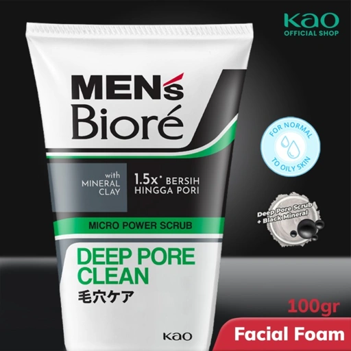 Image of Men's Biore Deep Pore Clean 100gr - Sabun Muka DoubleScrub