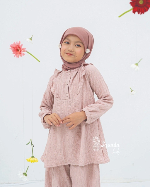 Image of SQUADA KIDS | HANARA ONE SET KIDS - HOREB CRINKLE PREMIUM - CASUAL ONE SET ANAK