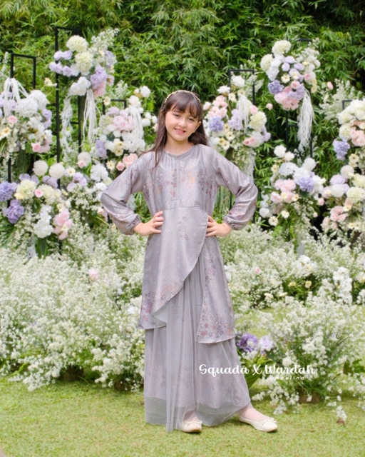 Image of SQUADA KIDS | RAUDHAH SERIES DRESS KIDS NON TULLE - GAMIS ANAK PEREMPUAN