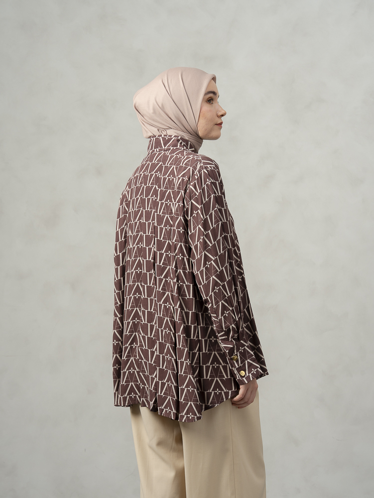 [BUNDLE] Laiqa Shirt Maroon + Noura Scarves Mauve