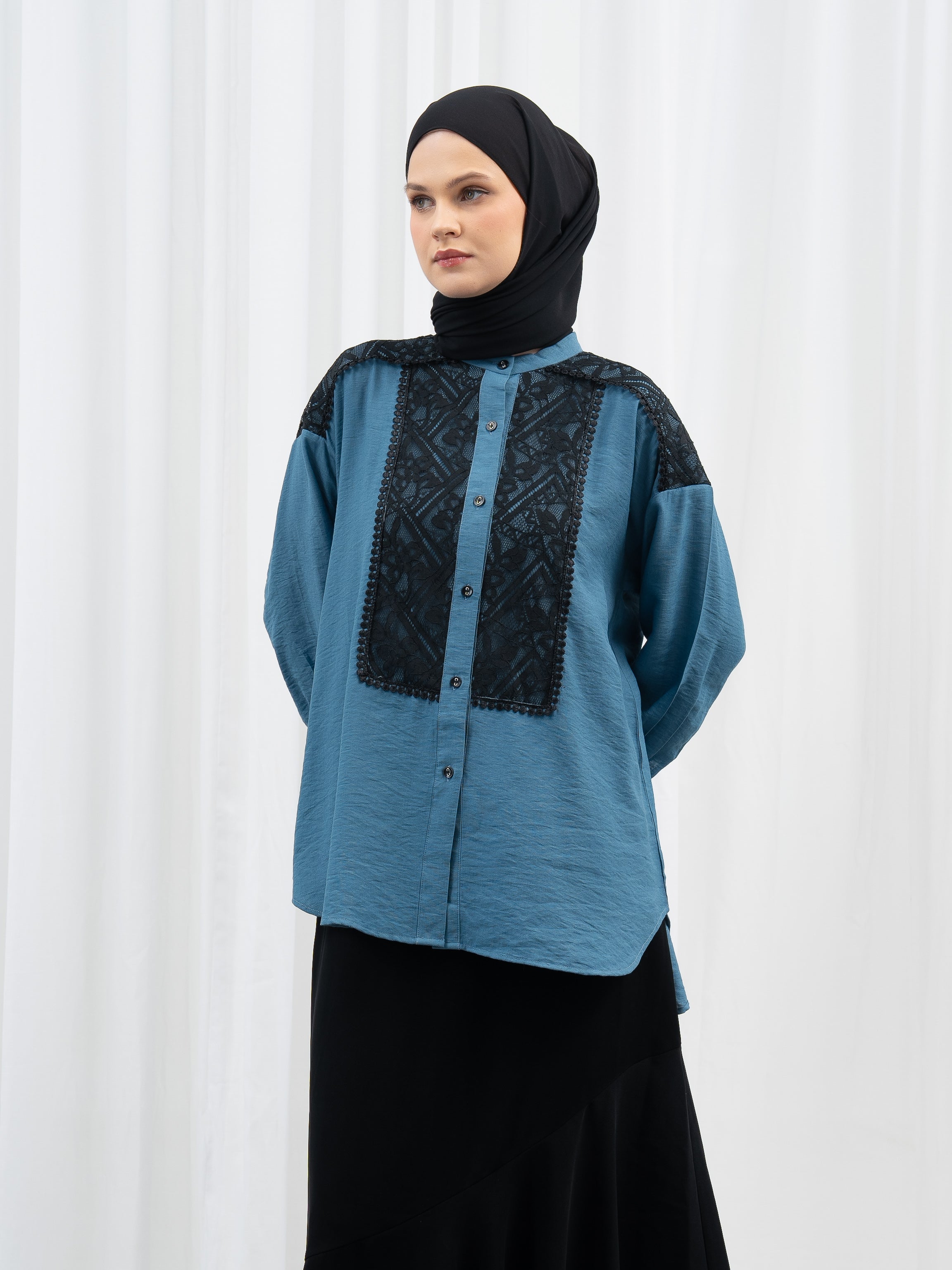 Cavena Shirt Teal Blue