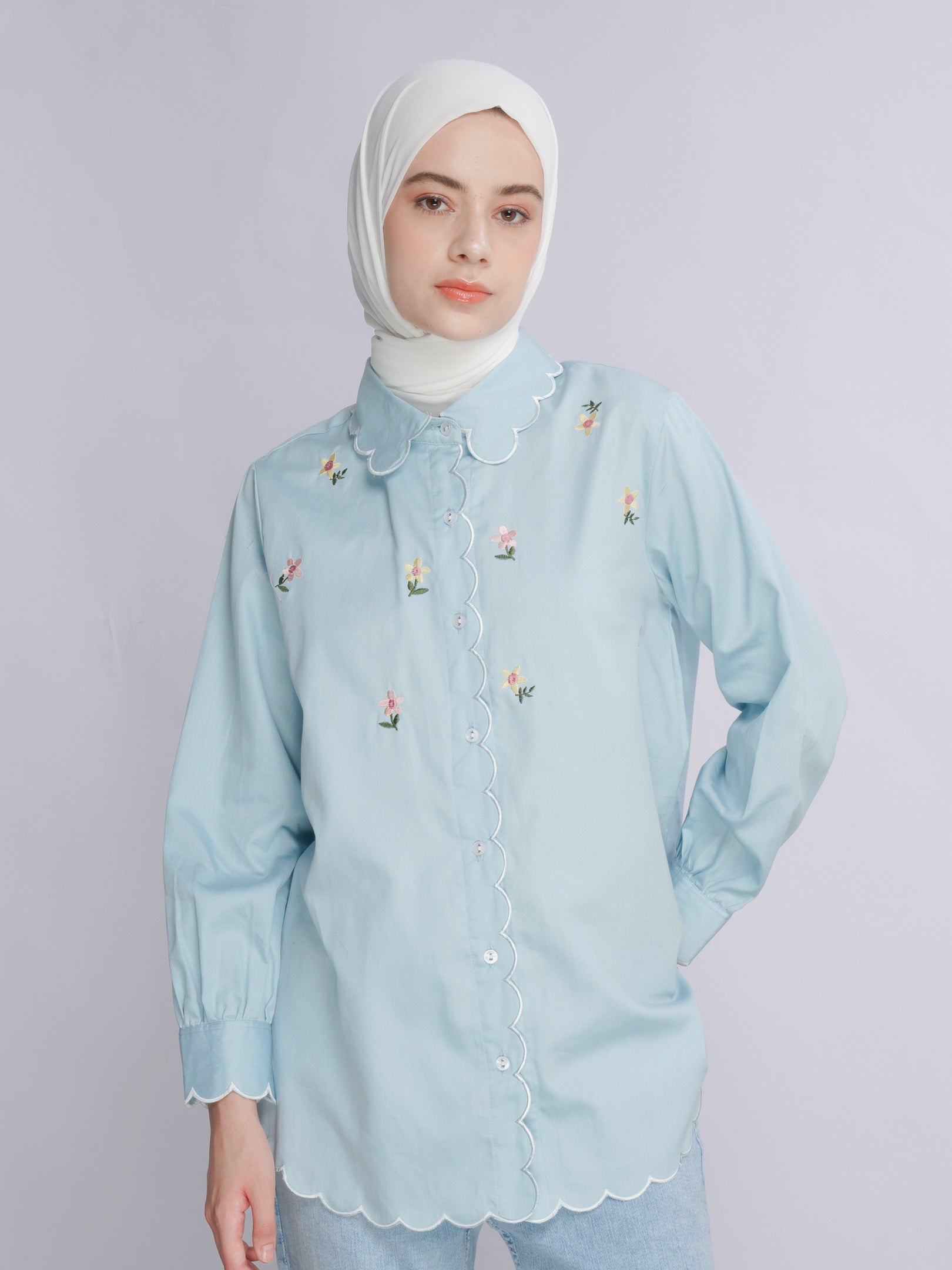 Zevna Shirt Icy Blue