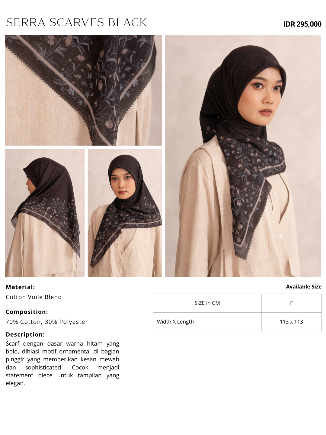 Serra Scarves Black