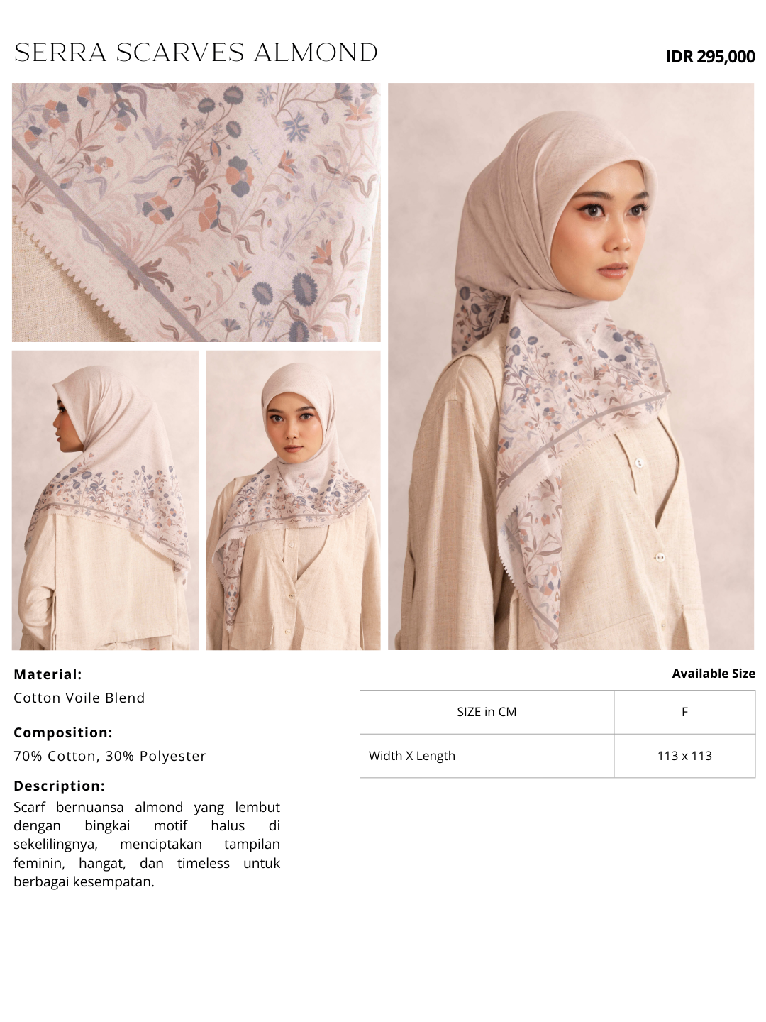 Serra Scarves Almond