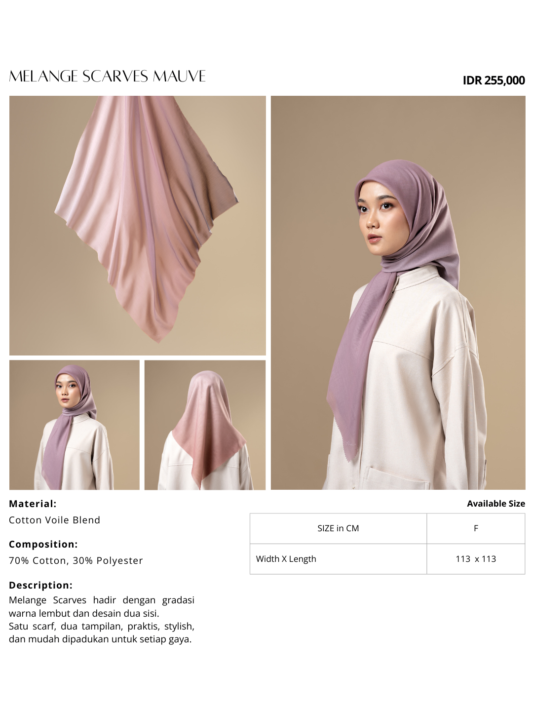 Melange Scarves Mauve