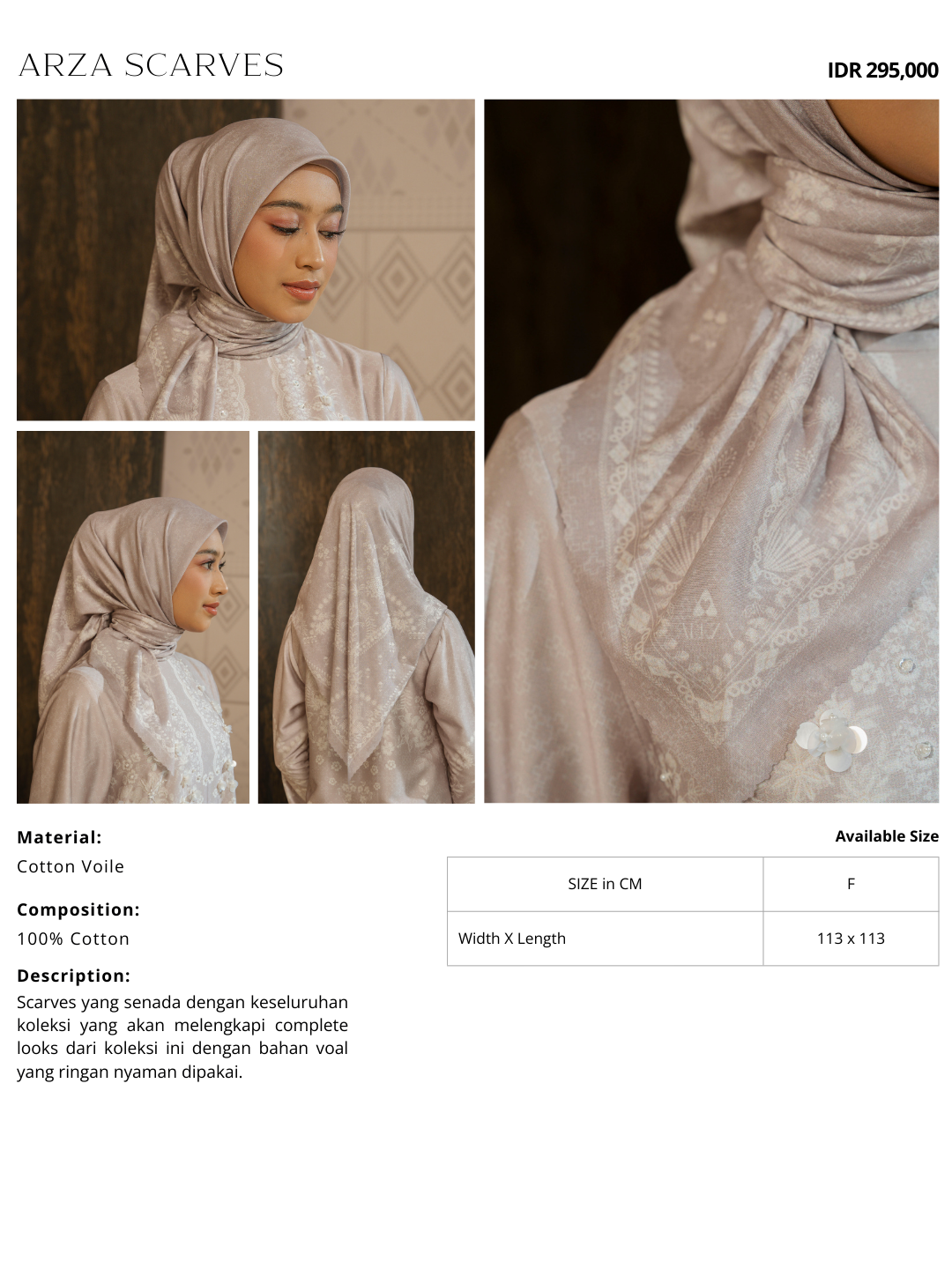 Arza Scarves Beige