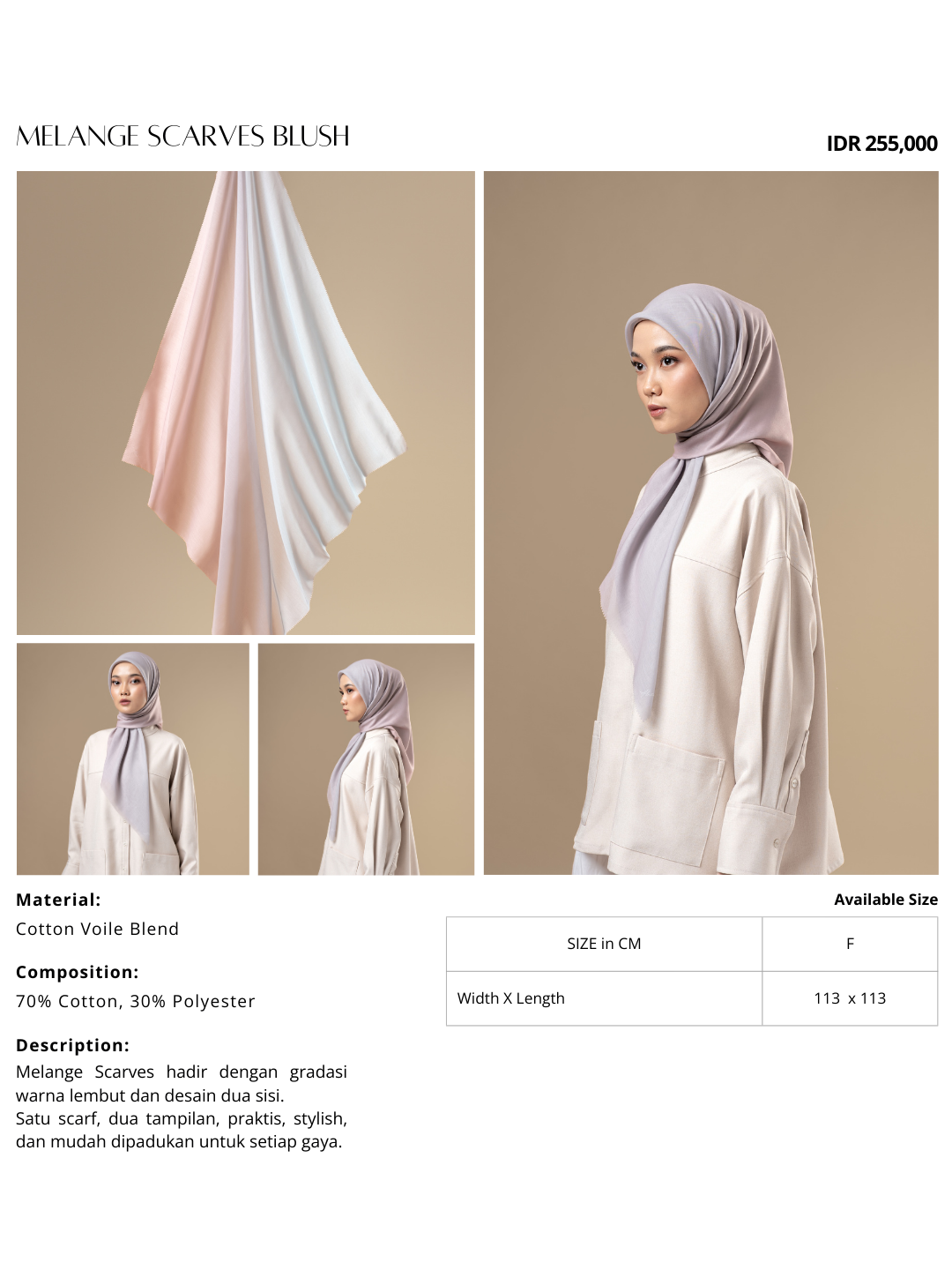 Melange Scarves Blush