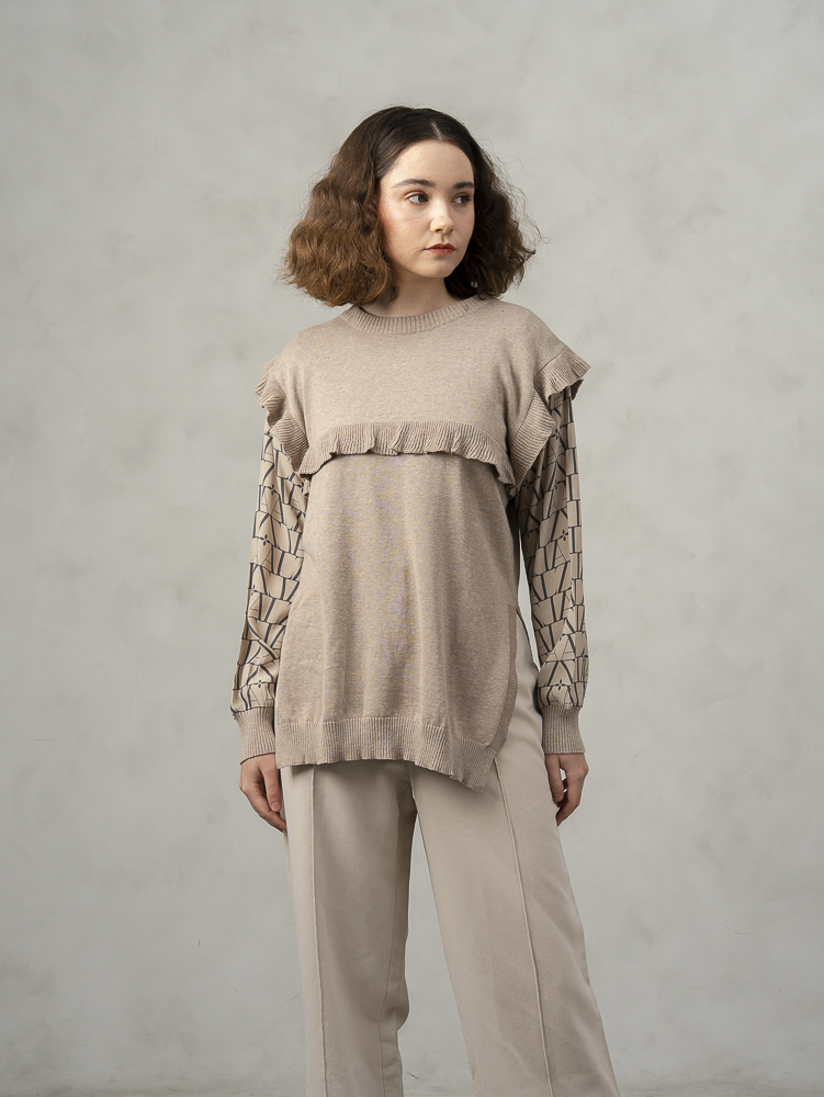 Leysika Sweatshirt Beige
