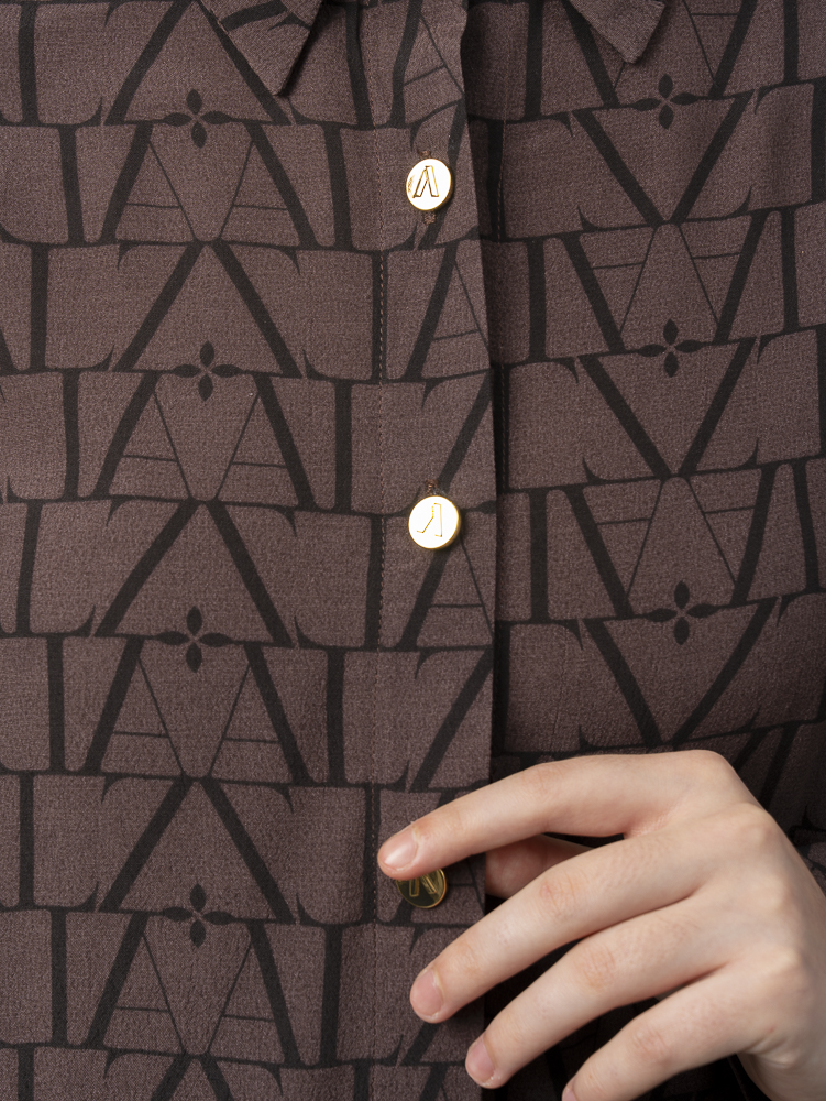[BUNDLE] Laiqa Shirt Brown + Noura Scarves Tan