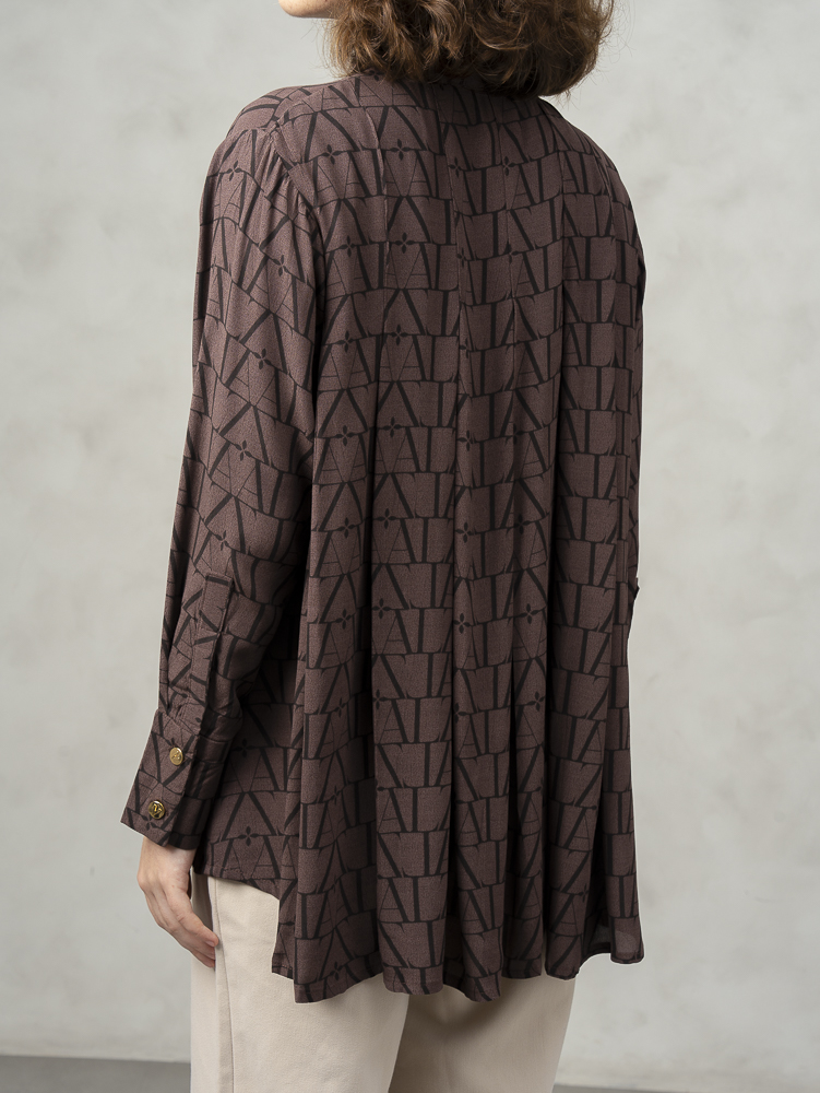 [BUNDLE] Laiqa Shirt Brown + Noura Scarves Tan