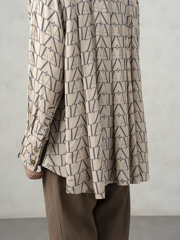 [BUNDLE] Laiqa Shirt Khaky + Noura Scarves Black