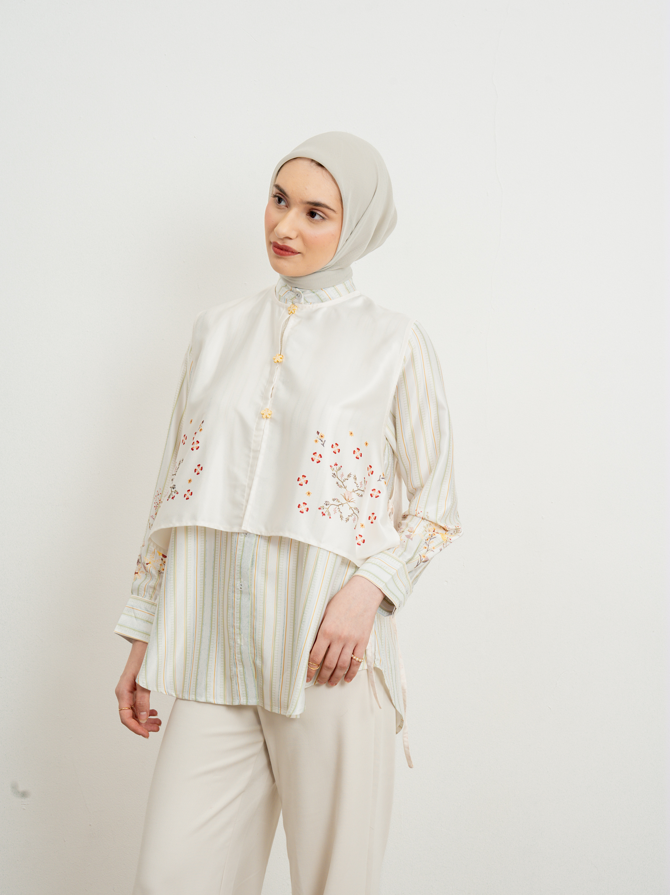 Emery Shirt Set Creme