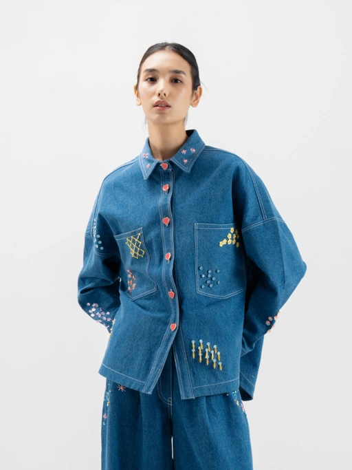 Image of Kala Overshirt Denim Blue Denim