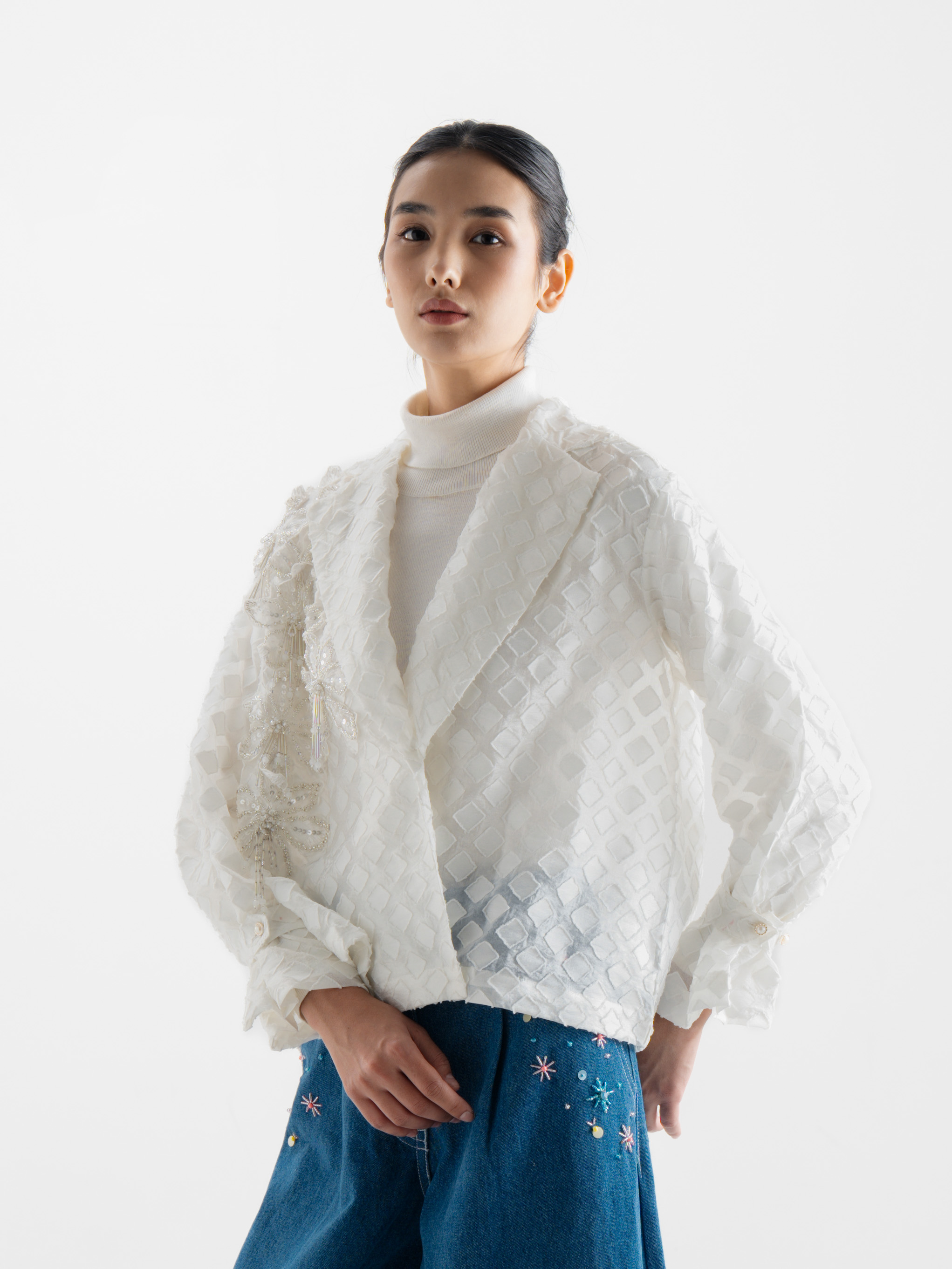 Kamy Organza Outer White